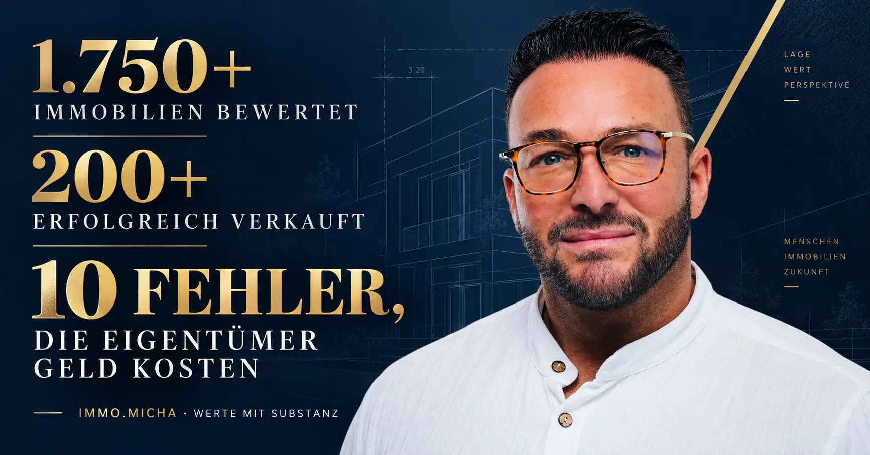 Michael-Jürgen Blum, Immo.Micha, erklärt die zehn häufigsten Fehler beim Immobilienverkauf